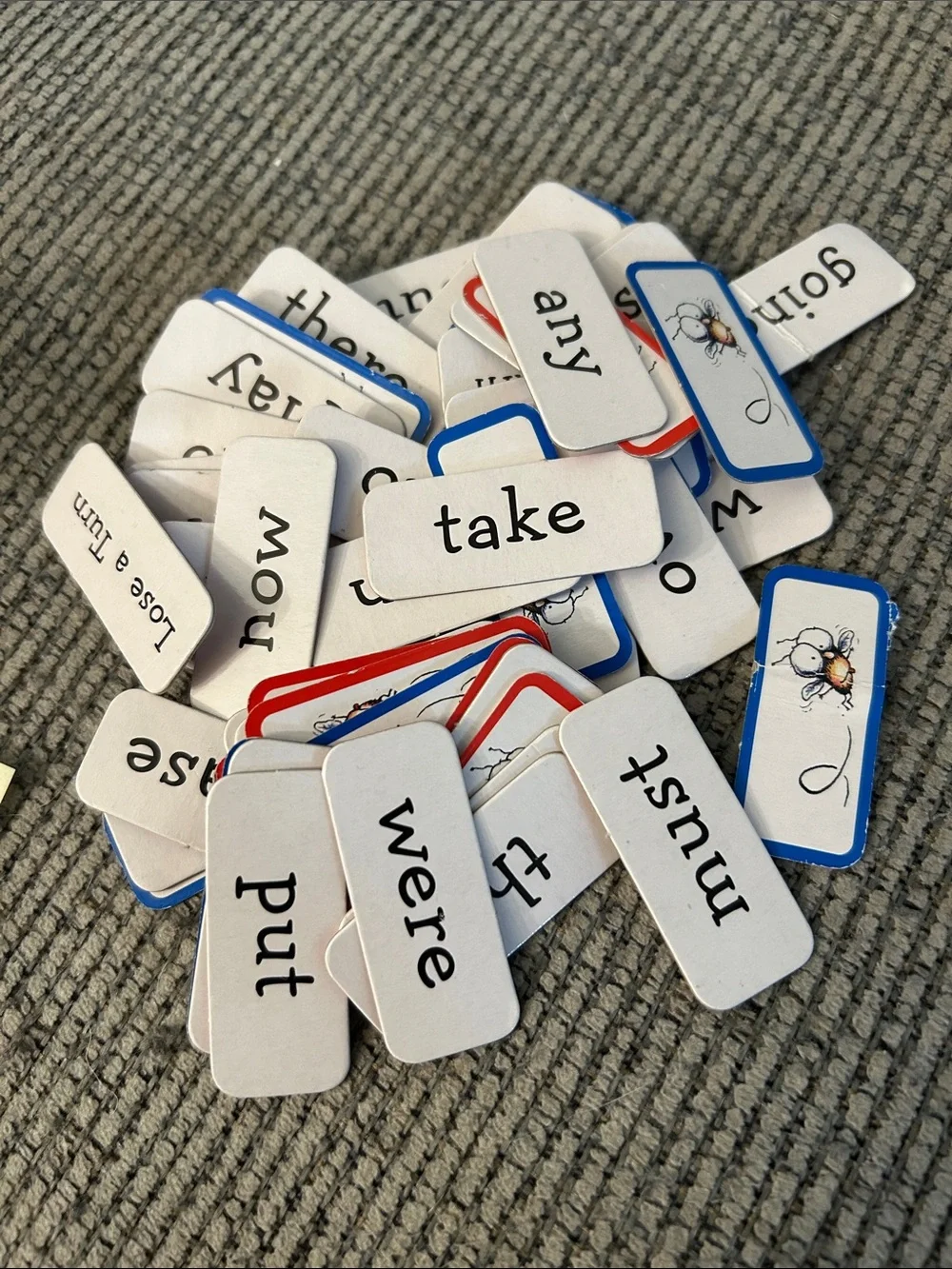 Fly Guy’s buzz words game in a crazy little container - 67 mini word cards
